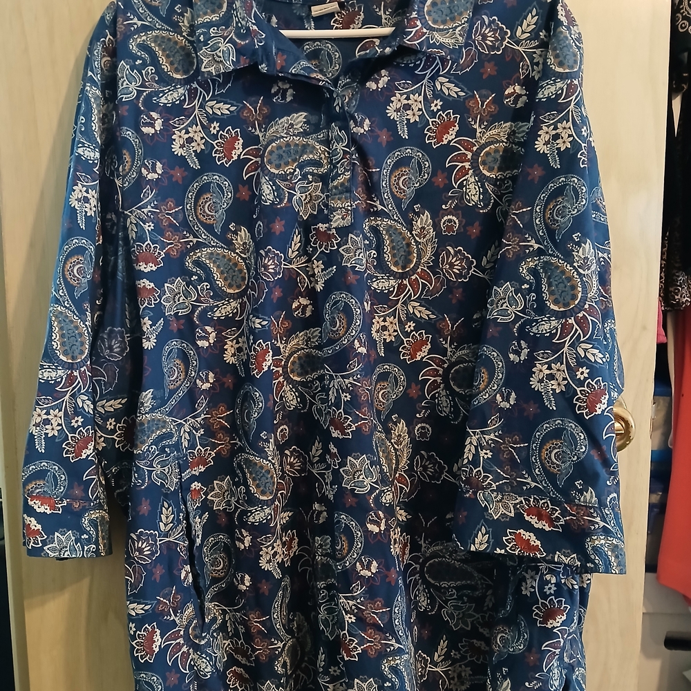 Floral Paisley Women's Button Down Shirt